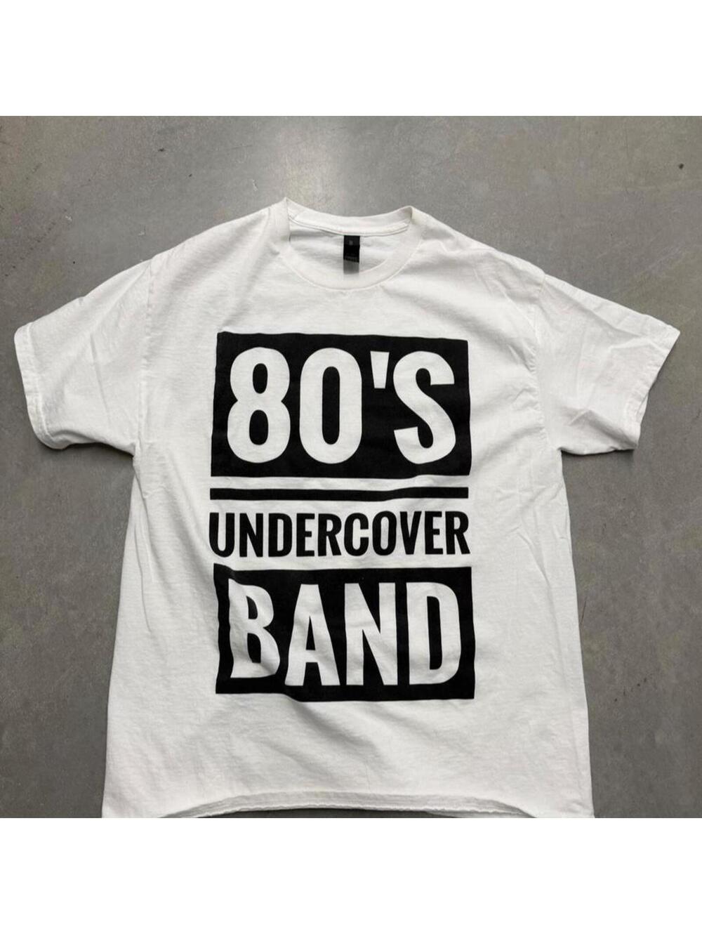 80's Undercover Band Graphic T Shirt Men's Large White Music Concert Tee